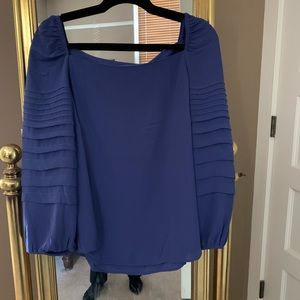 Ann Taylor Periwinkle square neck blouse petiteXL